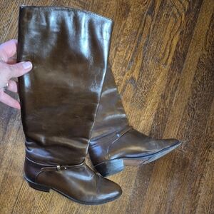 Vintage Neiman Marcus Brown Leather Women's Boots Italy made